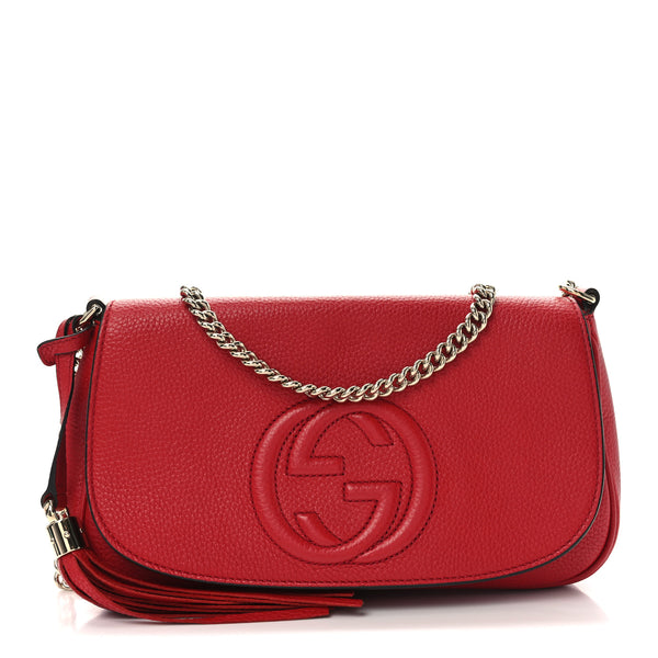 Gucci Pebbled Calfskin Medium Soho Flap