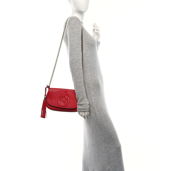 Gucci Pebbled Calfskin Medium Soho Flap