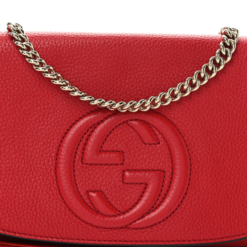 Gucci Pebbled Calfskin Medium Soho Flap