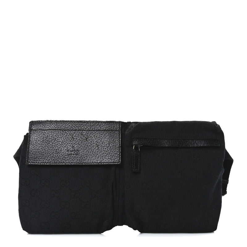 Gucci Gg Double Pocket Belt Bag Black