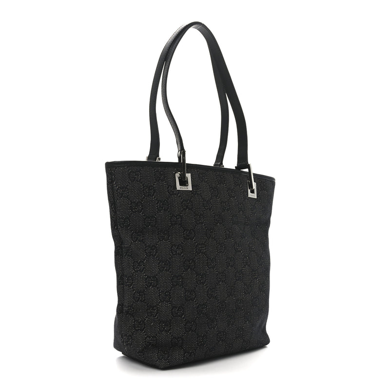 Gucci Denim Small Bucket Tote Black