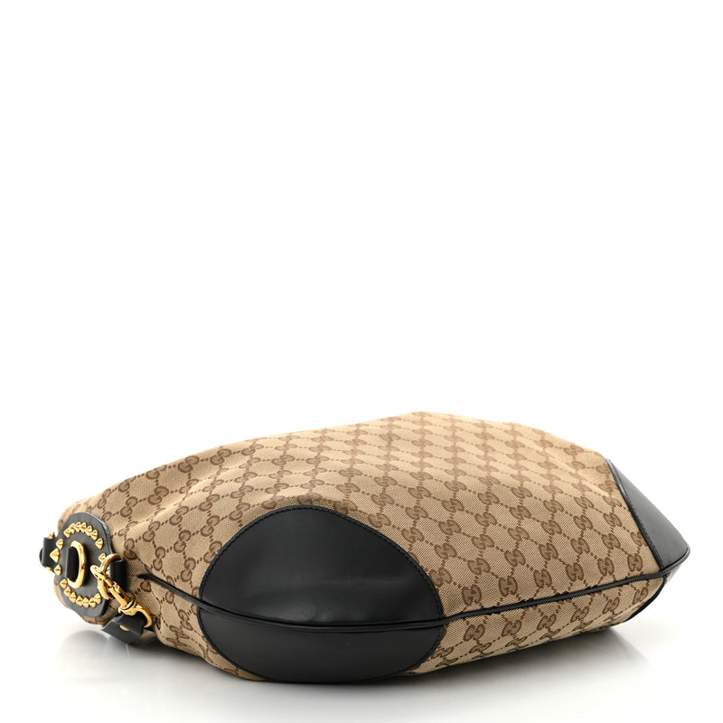 Gucci Medium Patti Stud Hobo Black