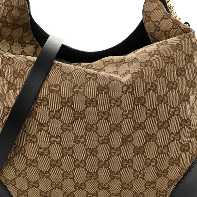 Gucci Medium Patti Stud Hobo Black