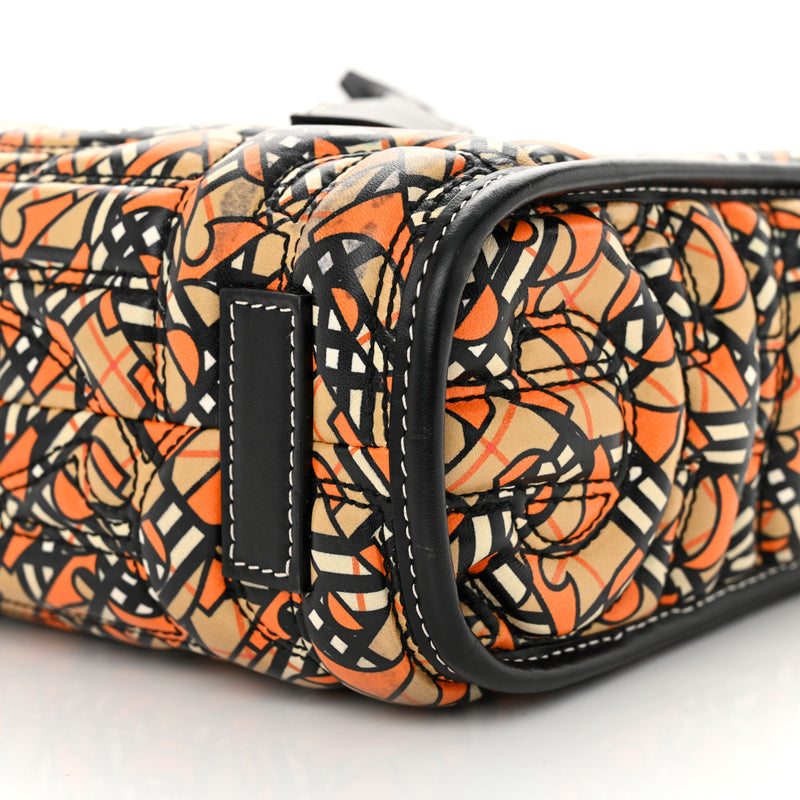 Burberry Lambskin Quilted Printed Tb