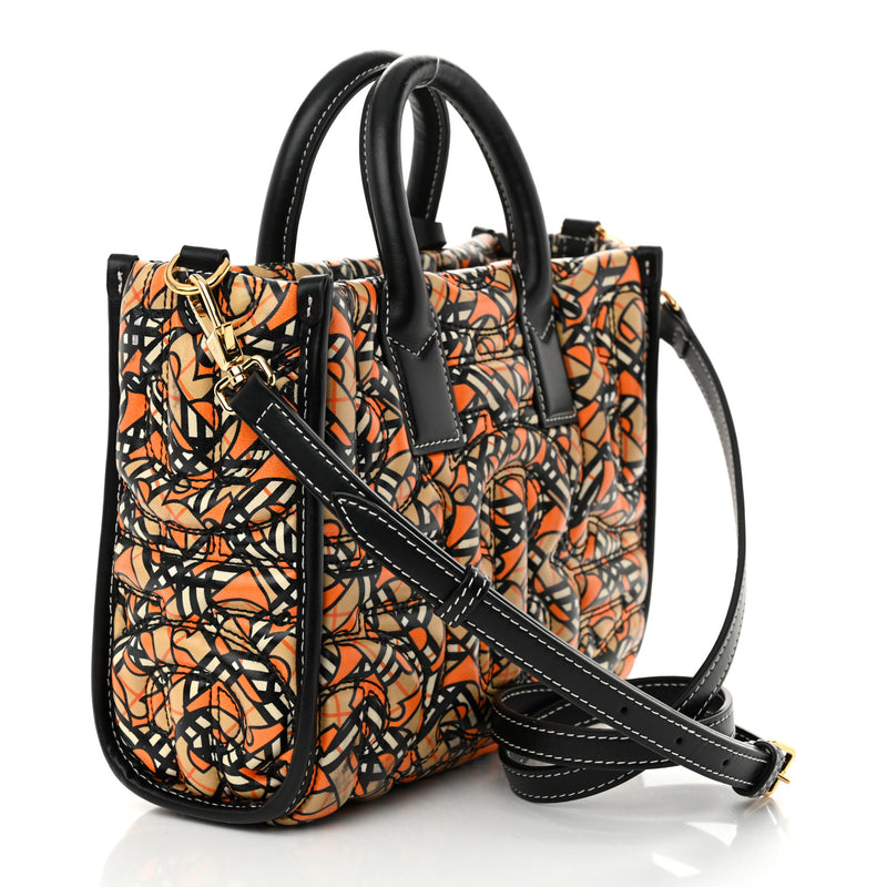 Burberry Lambskin Quilted Printed Tb