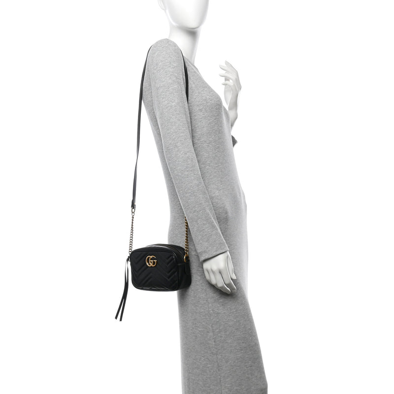 Gucci Calfskin Matelasse Mini Gg Marmont