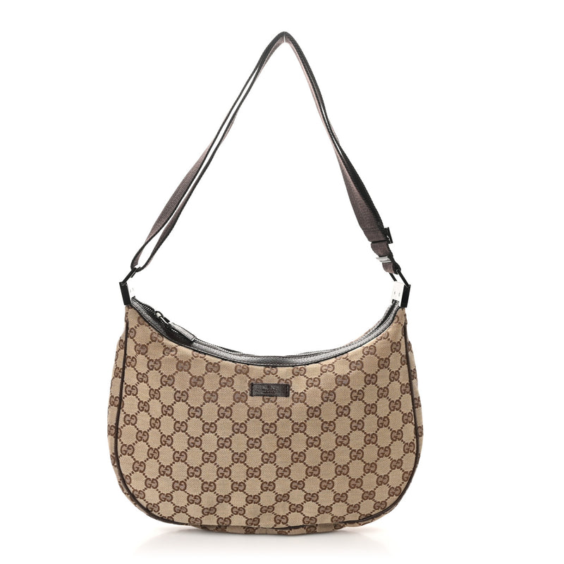 Gucci Medium Half Moon Hobo Dark Brown