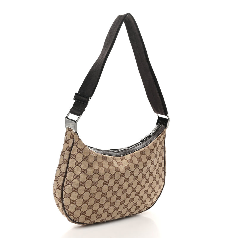 Gucci Medium Half Moon Hobo Dark Brown
