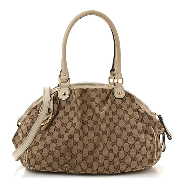 Gucci Medium Sukey Boston Bag Off White