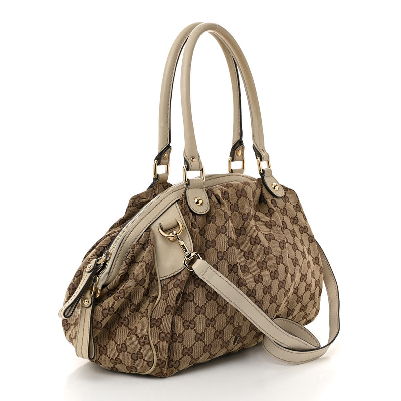 Gucci Medium Sukey Boston Bag Off White