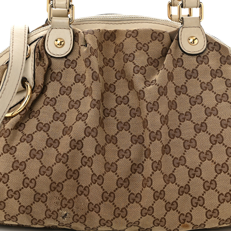 Gucci Medium Sukey Boston Bag Off White