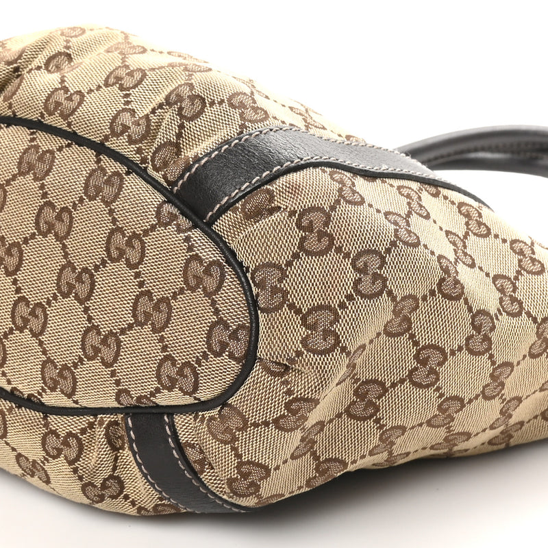 Gucci Small Gold D Ring Tote Brown