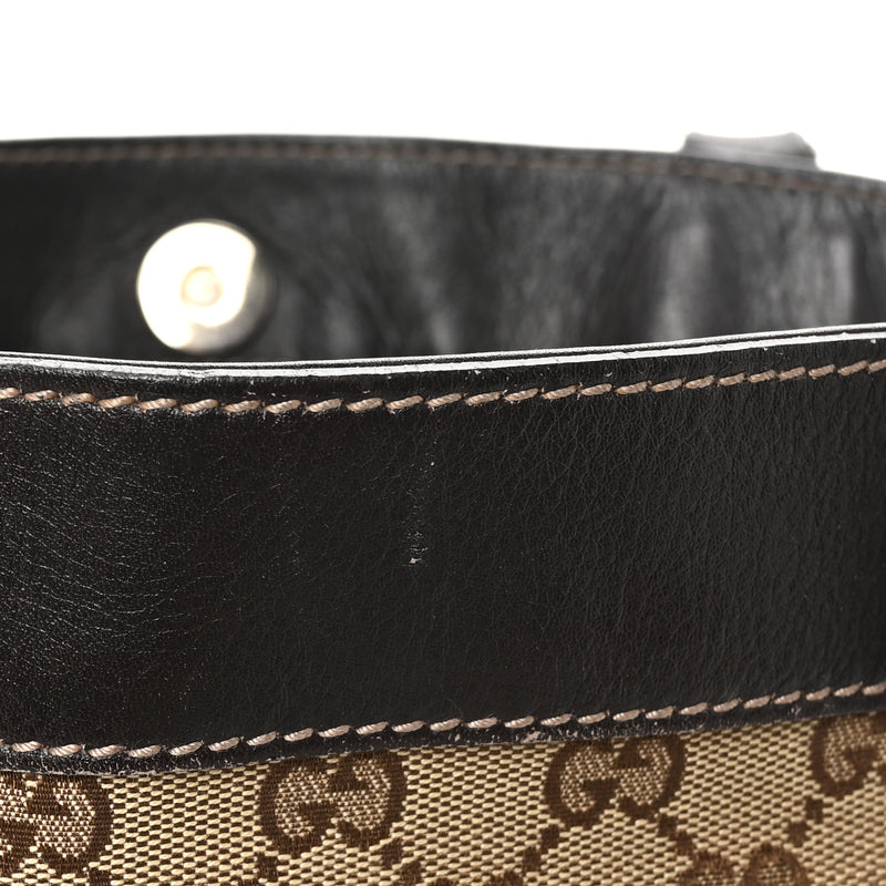 Gucci Small Gold D Ring Tote Brown