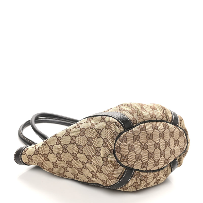Gucci Small Gold D Ring Tote Brown