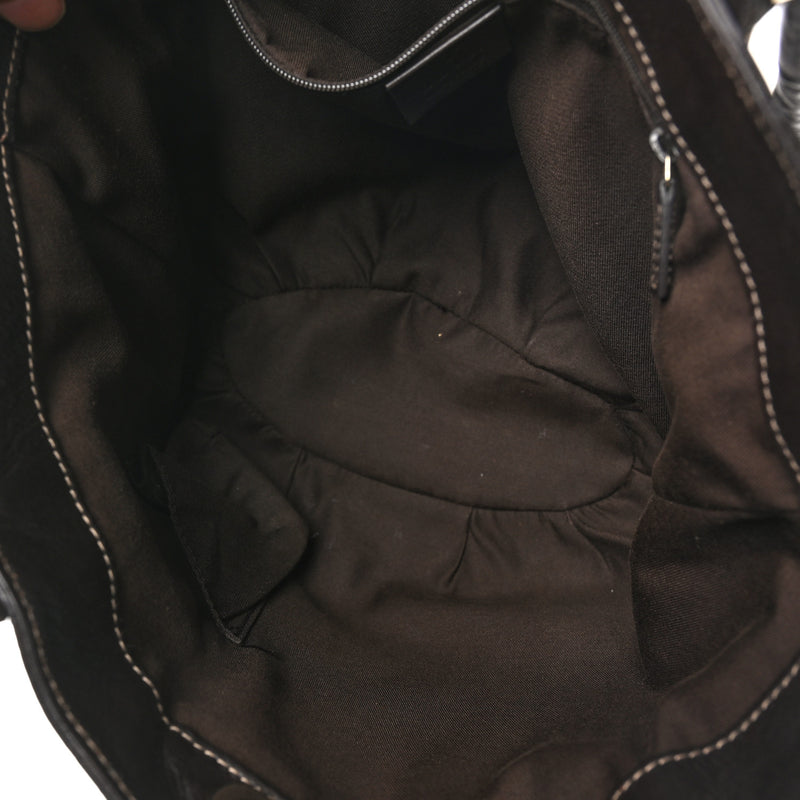 Gucci Small Gold D Ring Tote Brown