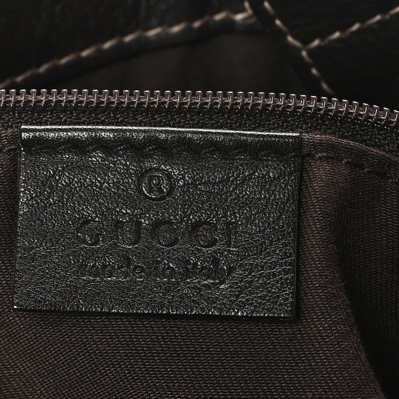 Gucci Small Gold D Ring Tote Brown