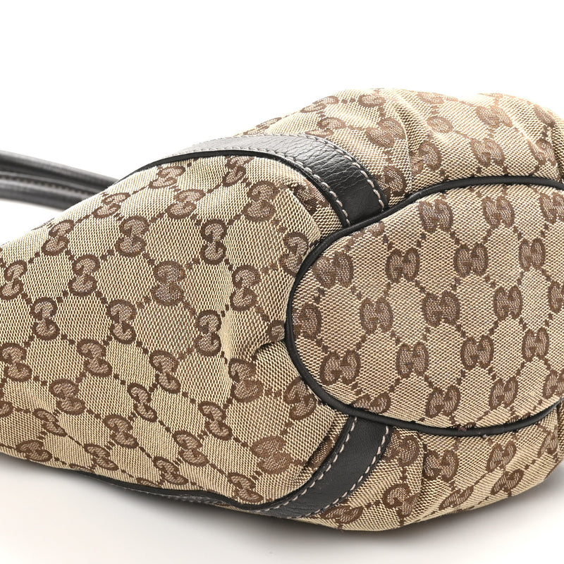 Gucci Small Gold D Ring Tote Brown