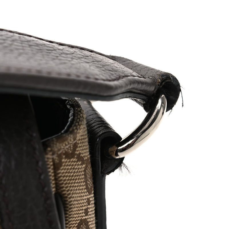 Gucci Flap Messenger Bag Beige Dark
