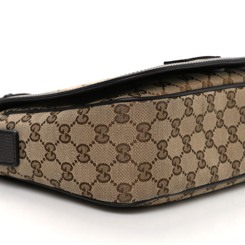 Gucci Flap Messenger Bag Beige Dark