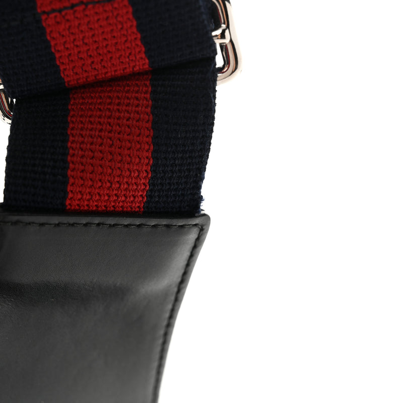 Gucci Gg Supreme Web Belt Bag Black Grey