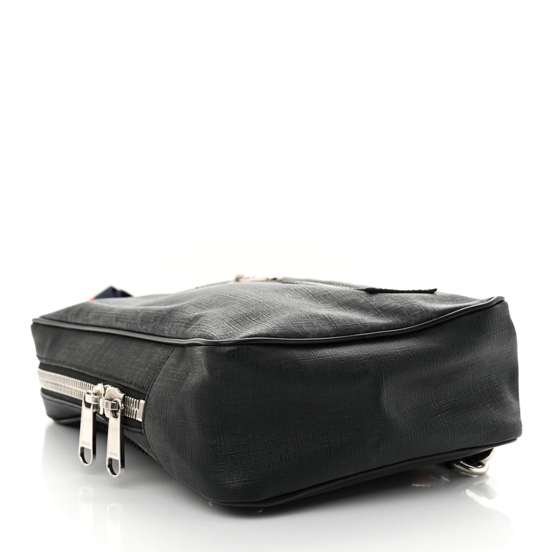 Gucci Gg Supreme Web Belt Bag Black Grey
