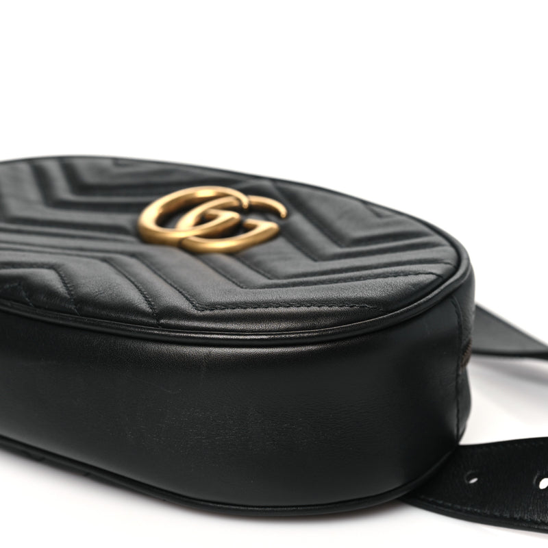 Gucci Calfskin Matelasse Gg Marmont Belt