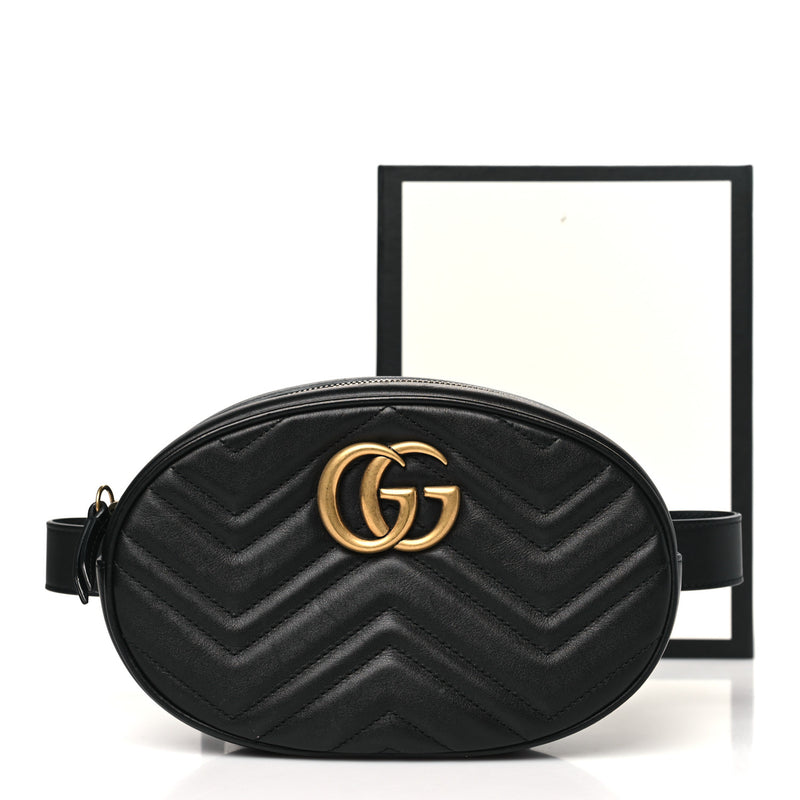 Gucci Calfskin Matelasse Gg Marmont Belt