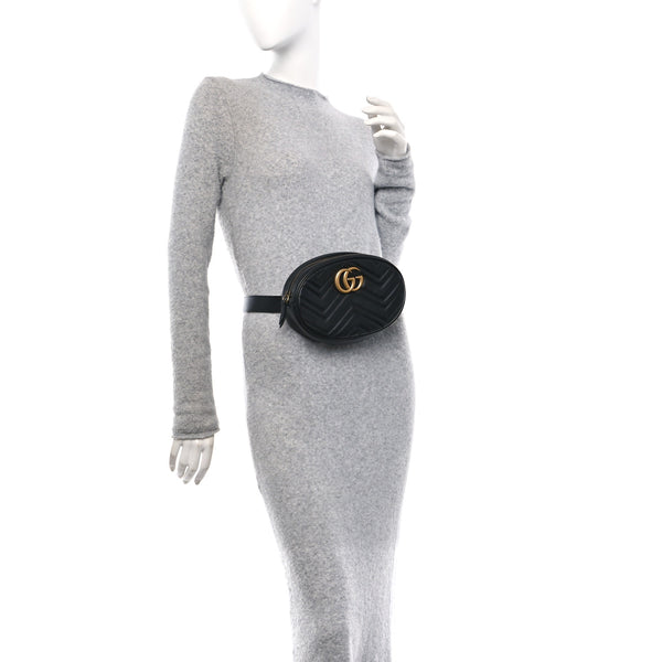 Gucci Calfskin Matelasse Gg Marmont Belt