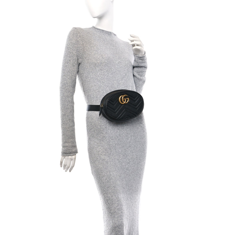 Gucci Calfskin Matelasse Gg Marmont Belt
