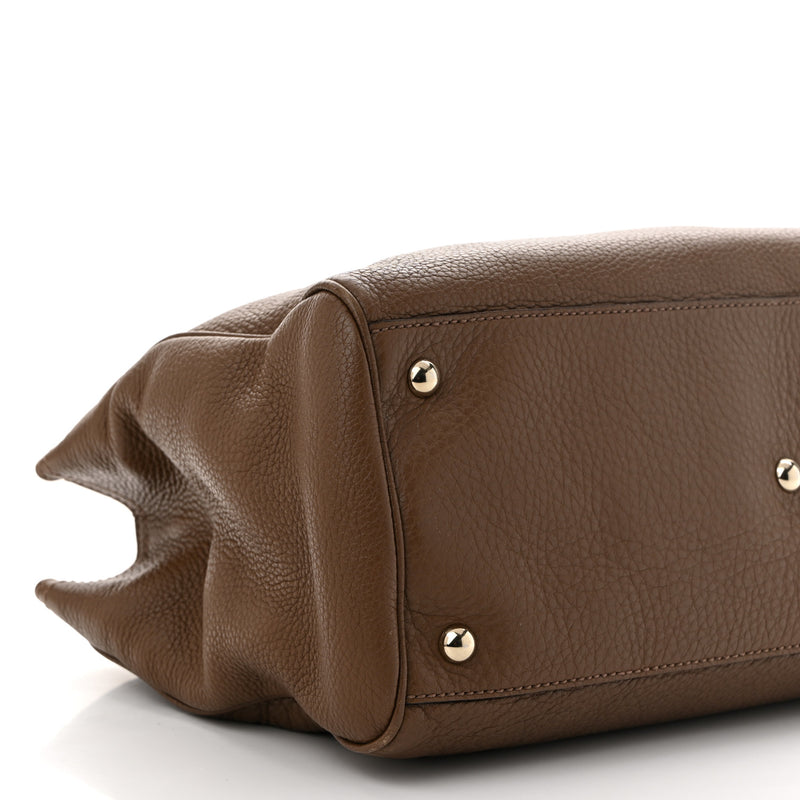 Gucci Pebbled Calfskin Medium Bamboo
