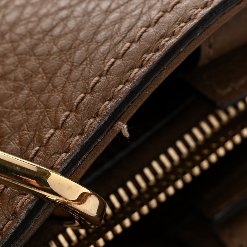 Gucci Pebbled Calfskin Medium Bamboo