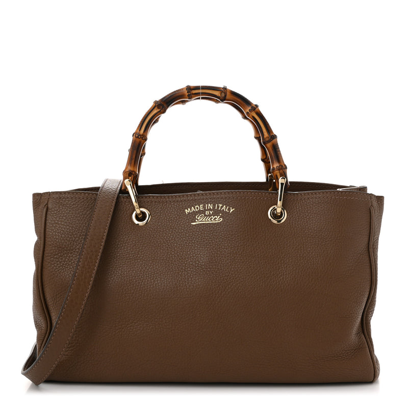 Gucci Pebbled Calfskin Medium Bamboo