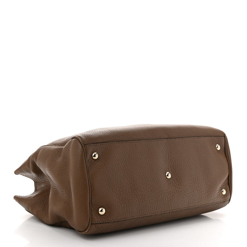 Gucci Pebbled Calfskin Medium Bamboo