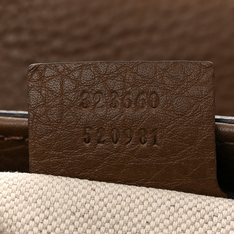 Gucci Pebbled Calfskin Medium Bamboo
