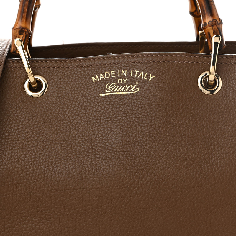 Gucci Pebbled Calfskin Medium Bamboo