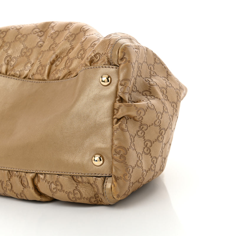 Gucci Metallic Guccissima Large D Gold