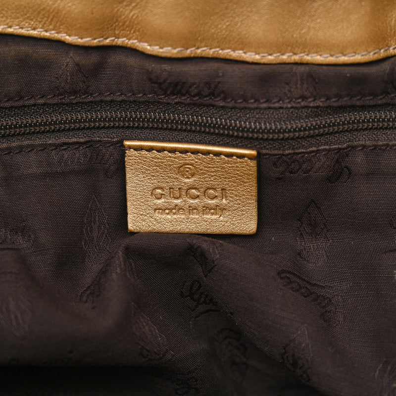 Gucci Metallic Guccissima Large D Gold