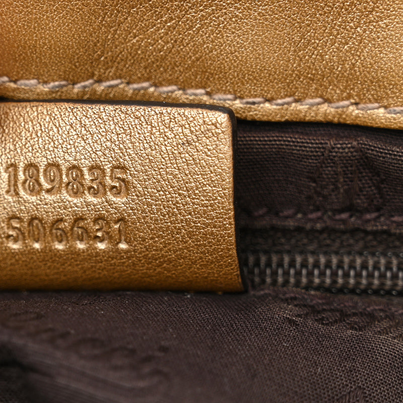 Gucci Metallic Guccissima Large D Gold