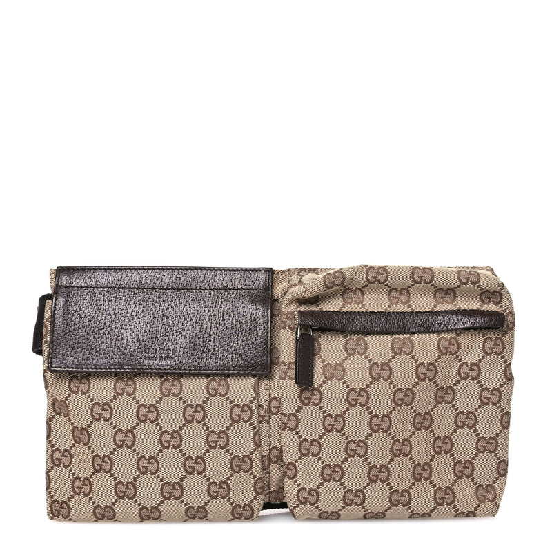 Gucci Gg Double Pocket Belt Bag Dark