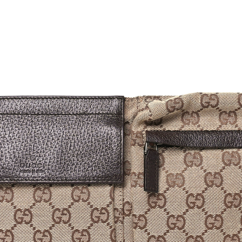 Gucci Gg Double Pocket Belt Bag Dark
