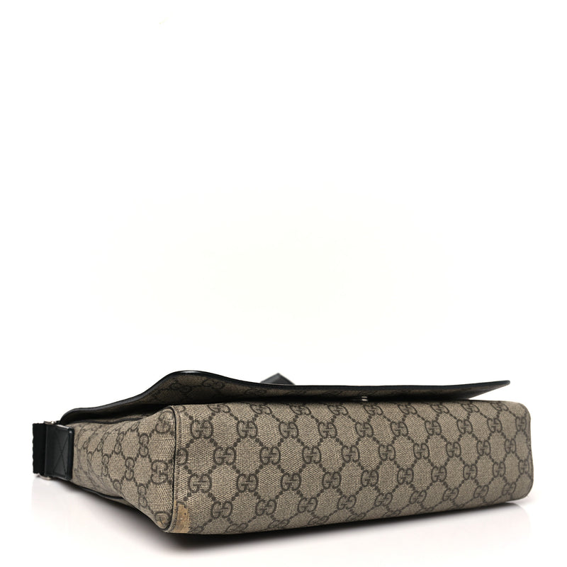 Gucci Gg Supreme Web Flap Messenger Bag