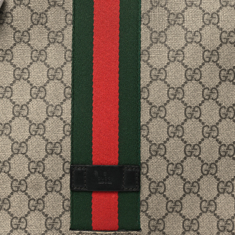 Gucci Gg Supreme Web Flap Messenger Bag