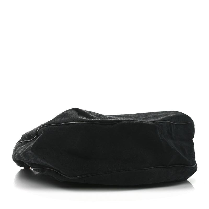 Gucci Large New Ladies Web Hobo Black