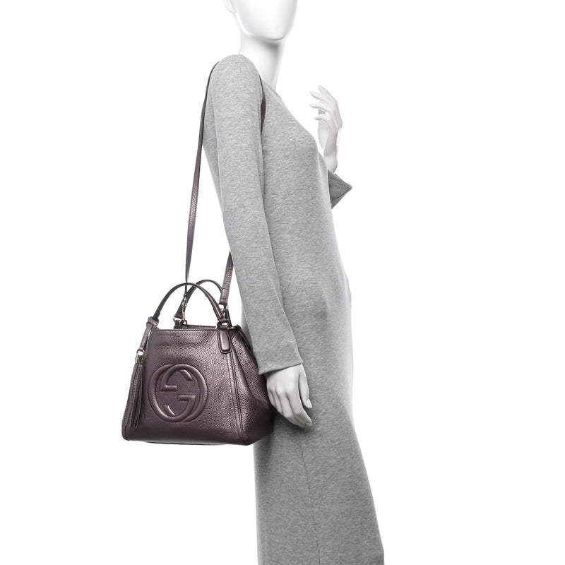 Gucci Metallic Pebbled Calfskin Small