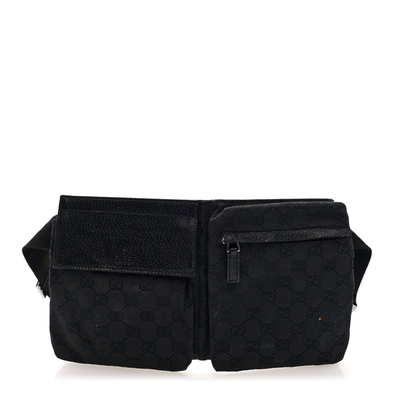 Gucci Gg Double Pocket Belt Bag Black
