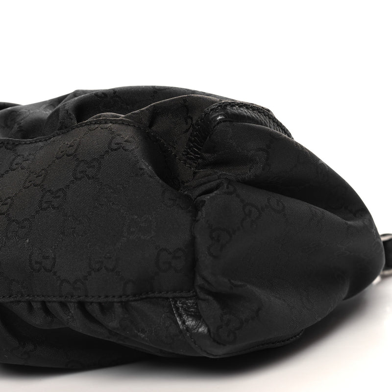 Gucci Nylon Medium D Gold Ring Hobo