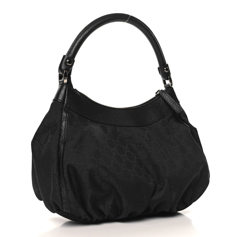 Gucci Nylon Medium D Gold Ring Hobo