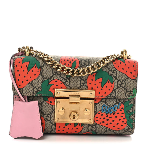 Gucci Gg Supreme Strawberry Small