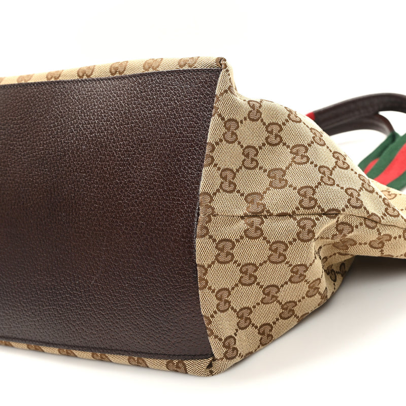 Gucci Gg Medium Web Handle Bucket Tote