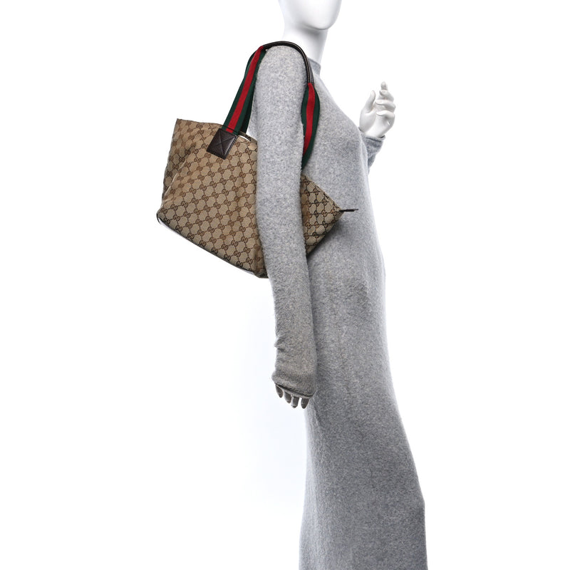 Gucci Gg Medium Web Handle Bucket Tote
